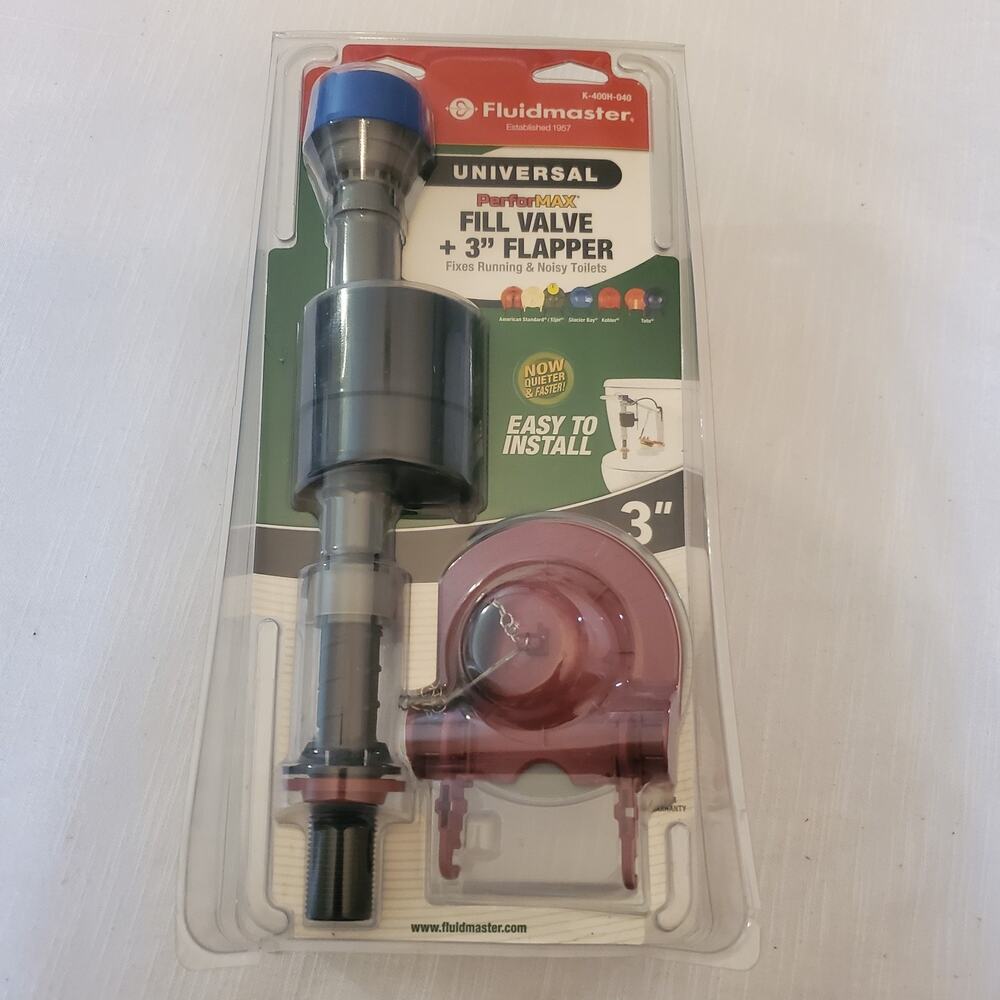 Fluidmaster Fill Valve & Flapper Kit 3" Flapper K-400H-040